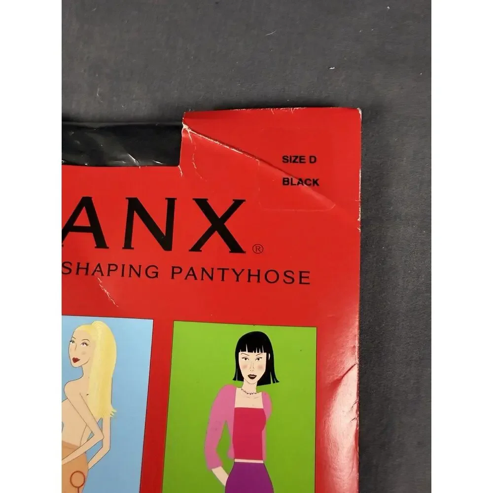 NEW LOT OF 2 Spanx/Super Spanx Footless Bodyshaping Pantyhose Nude Blk Size E